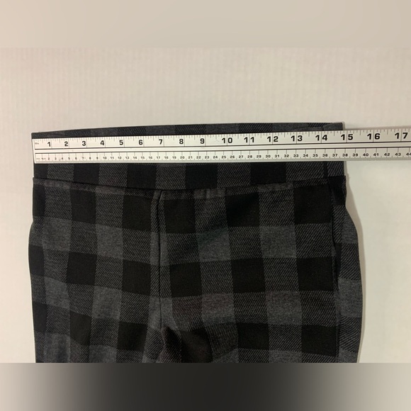 LOFT Women's Buffalo Plaid Ponte Leggings Grey/Black | Size Medium | Great Cond - Picture 4 of 16